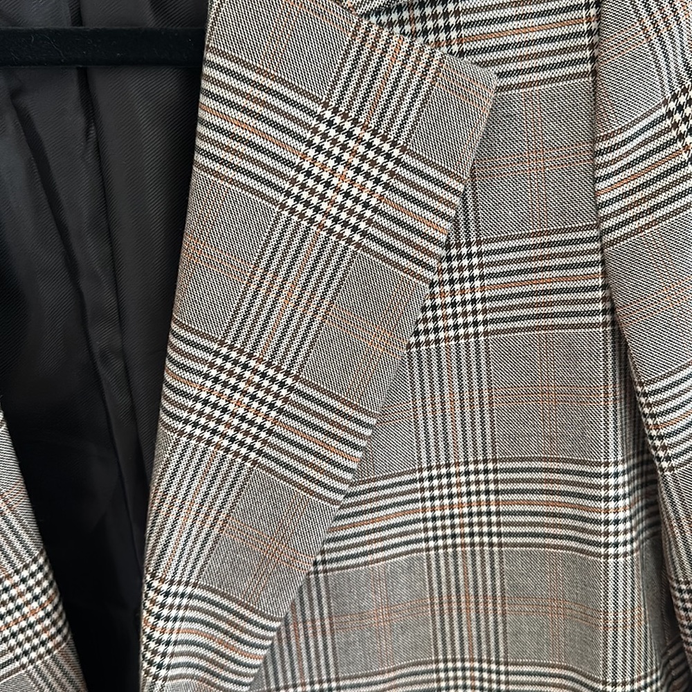 Zara grey checked blazer - Picture 2 of 2